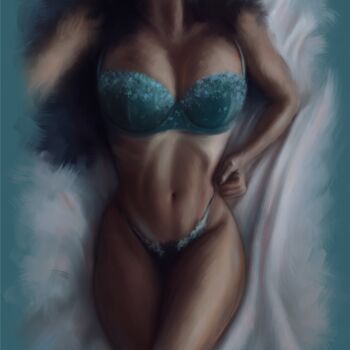 Arte digitale intitolato "YOUR BEAUTIFUL EX" da Evgenia Kiperiya, Opera d'arte originale, Olio Montato su Telaio per barella…