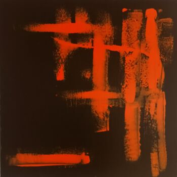 Peinture intitulée "Orange mécanique" par Renaud Angerville-Langlois, Œuvre d'art originale, Acrylique