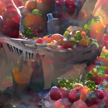 Digital Arts titled "fresh fruits 2" by Mahesh Tolani, Original Artwork, Digital Painting