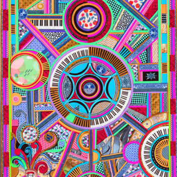 Collages intitulée "Néo-Baroque Eclecti…" par Emmanuel Brocart, Œuvre d'art originale, Collages