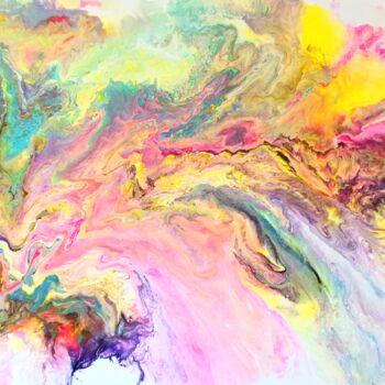 Painting titled "LA BELLEZA DEL COLOR" by María Del Carmen Pérez, Original Artwork, Acrylic Mounted on Wood Stretcher frame