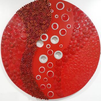 雕塑 标题为“Pours Button” 由Julee Latimer, 原创艺术品, 丙烯