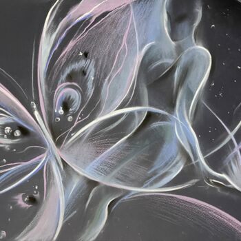 Pintura titulada "crystal dream" por Daria Terentyeva, Obra de arte original, Pastel