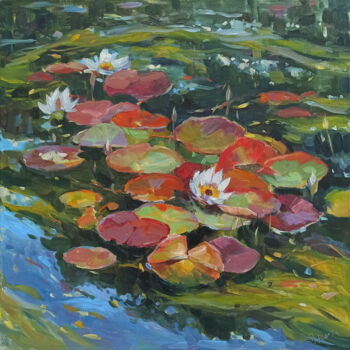 제목이 "Water plants"인 미술작품 Elena Utkina로, 원작, 기름