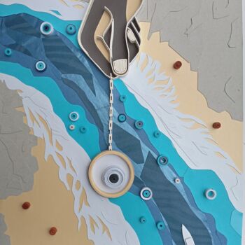 Collages titled "Time piece" by Ajibola Adekanmbi, Original Artwork, Collages