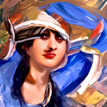 Digital Arts με τίτλο "The battered woman" από Bachir Reddioui, Αυθεντικά έργα τέχνης, Ψηφιακή ζωγραφική