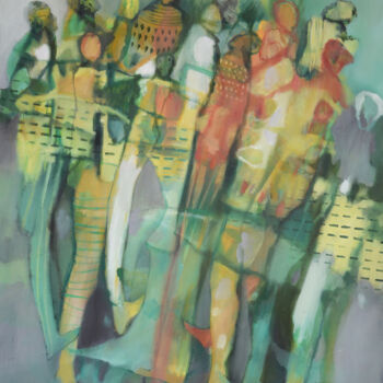 Painting titled "Traslación" by Michel V. Meulenert (Meulenert), Original Artwork, Oil