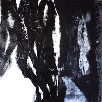 Peinture intitulée "EXPERIENCE N&B N°1" par Leylane Ferret, Œuvre d'art originale, Huile Monté sur Châssis en bois