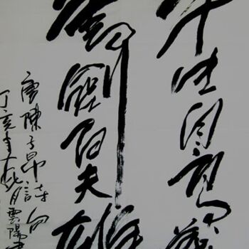「云阳体验书法:平生自高义,书剑百夫雄」というタイトルの絵画 云阳 王によって, オリジナルのアートワーク