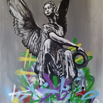 Schilderij getiteld "Angel XO" door Rinalds Vanadzins, Origineel Kunstwerk, Acryl