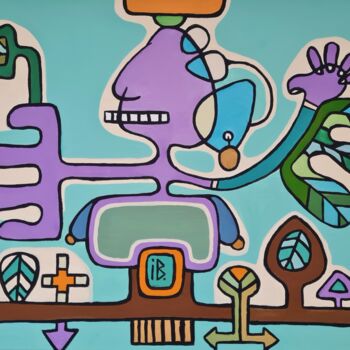 Painting titled "What was I thinking?" by Inke Bemelmans, Original Artwork, Acrylic