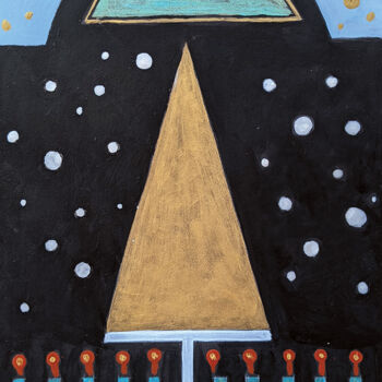 Painting titled "Which sky?" by Afsaneh Vollmer, Original Artwork, Acrylic