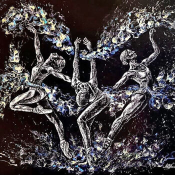 绘画 标题为“CHARITES. DANCE OF…” 由Irina & Alexey Polyakov, 原创艺术品, 丙烯