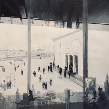 Painting titled ""Entering, exiting"…" by Alexandra Kokina, Original Artwork, Tempera