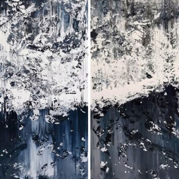 Painting titled "Abstract 2258" by Alex Senchenko, Original Artwork, Acrylic Mounted on Wood Stretcher frame