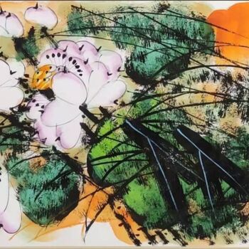 Malerei mit dem Titel "Wind through the lo…" von Dayou Lu, Original-Kunstwerk, Pigmente