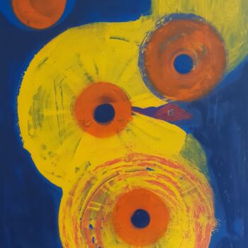 Painting titled "Cronovisore Chrovis…" by Paolo Cantù Gentili, Original Artwork, Acrylic