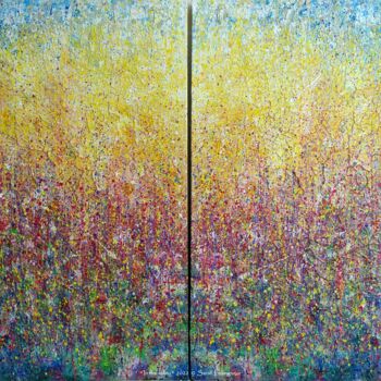 Malerei mit dem Titel "In the valley" von Sarah Leseigneur, Original-Kunstwerk, Acryl Auf Keilrahmen aus Holz montiert