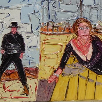 Malerei mit dem Titel "plans final du film" von Frederic Servian, Original-Kunstwerk, Öl