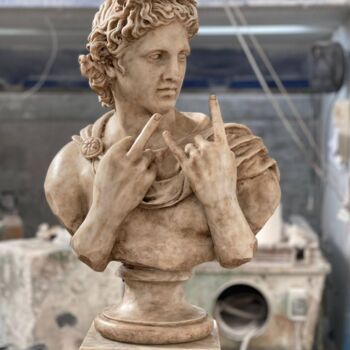 Sculptuur getiteld "FUTUE TE IPSUM!" door Marco Battaglini, Origineel Kunstwerk, Steen