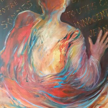 Painting titled "Le Plancher de Jean…" by Evelyne Chabaud, Original Artwork, Oil