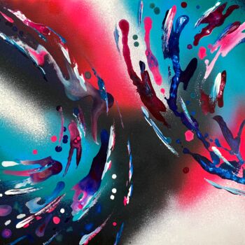 Painting titled "Space" by Mike Wagener, Original Artwork, Spray paint
