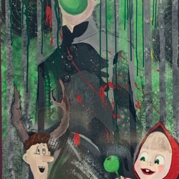 「The Son of Man in t…」というタイトルの絵画 Natali Shepelevaによって, オリジナルのアートワーク, アクリル