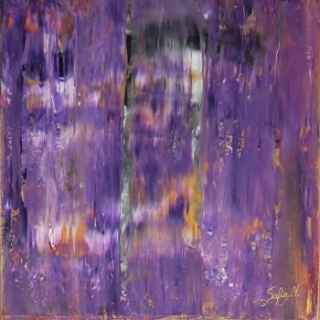 绘画 标题为“Purple Fog” 由Sofia Nikolaou, 原创艺术品, 丙烯