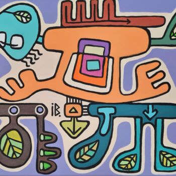 Pittura intitolato "s-he didn't mince w…" da Inke Bemelmans, Opera d'arte originale, Acrilico