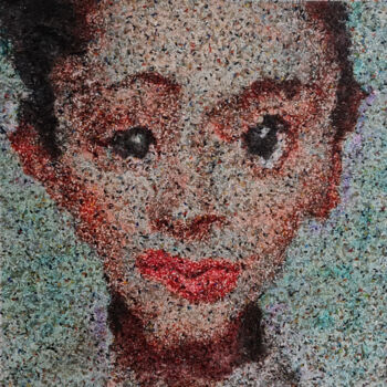 Collagen mit dem Titel "She caught their sh…" von Alessio Mazzarulli, Original-Kunstwerk, Collagen