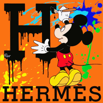 绘画 标题为“Hermès” 由Fov, 原创艺术品, 丙烯 安装在木质担架架上
