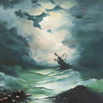 绘画 标题为“Shipwreck” 由Igor Makeev, 原创艺术品, 油