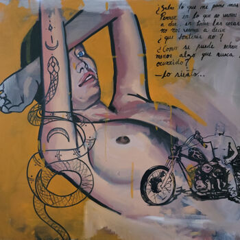 Painting titled "Extrañar lo que no…" by Felipe Achondo, Original Artwork, Oil