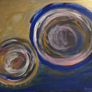 Peinture intitulée "Clash of interests:…" par Altyngul Borantay (Goldy), Œuvre d'art originale, Acrylique
