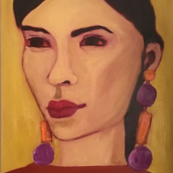 Painting titled "Portrait of an Asia…" by Eloise Gerbert, Original Artwork, Oil