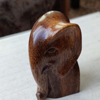 Sculpture titled "Three Elephants" by Andrei Latyshev, Original Artwork, Wood