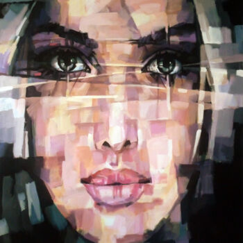 Schilderij getiteld "PORTRAIT_V" door Aleksandr Ilichev, Origineel Kunstwerk, Acryl