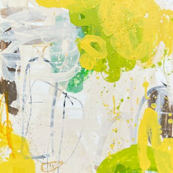 Painting titled "Japan II - light ye…" by Tetiana Mokrik, Original Artwork, Acrylic