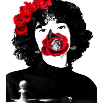 Prenten & gravures getiteld "MULHER E CORAÇÃO DE…" door Alota Ribeiro, Origineel Kunstwerk, Digitale afdruk