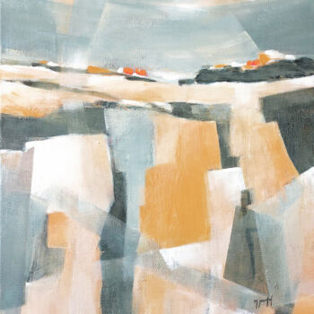 Peinture intitulée "Les Hauts de Roche" par Fanou Montel, Œuvre d'art originale, Acrylique Monté sur Châssis en bois