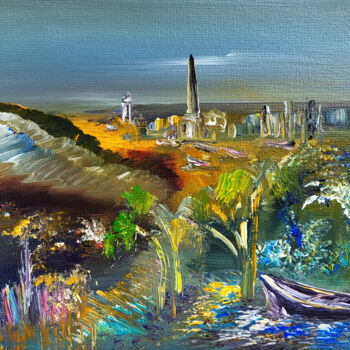 Peinture intitulée "Veilleur de rêves" par Muriel Cayet, Œuvre d'art originale, Acrylique Monté sur Châssis en bois