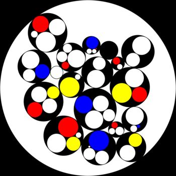 Digitale Kunst mit dem Titel "Selfsimilar Mondria…" von Dr. Matthias Kerling, Original-Kunstwerk, Digitale Malerei