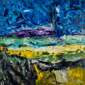 Malerei mit dem Titel "ENTRE CIEL, MER et…" von Jean-Marc Gayraud, Original-Kunstwerk, Acryl Auf Keilrahmen aus Holz montiert