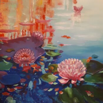 Painting titled "painting with lands…" by Natalya Yurina, Original Artwork, Oil