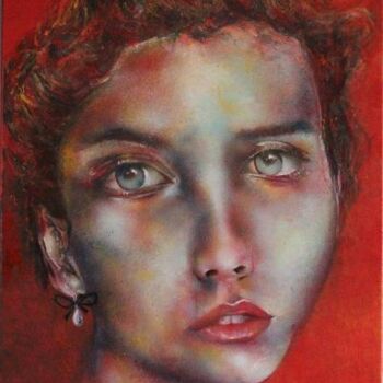 제목이 "Judith"인 미술작품 Stephane Texereau로, 원작, 기름 나무 들것 프레임에 장착됨
