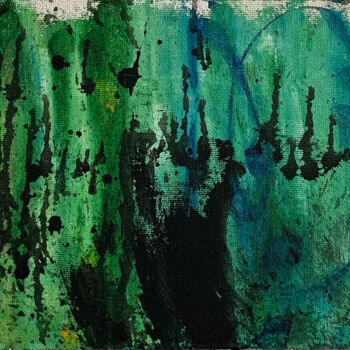 Painting titled "BLACK RAIN -2" by Lora Pavlova, Original Artwork, Acrylic