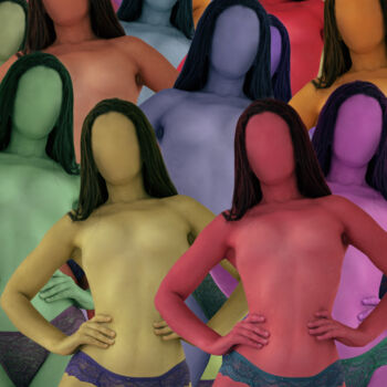 Fotografia intitolato "Pop Women" da Felipe Hueb, Opera d'arte originale, Fotografia manipolata