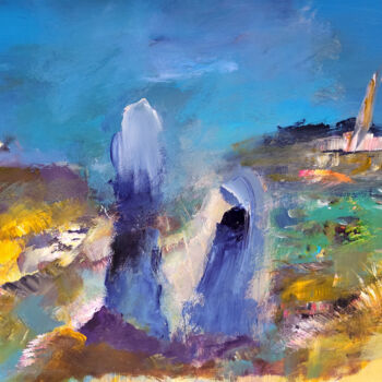 Peinture intitulée "Les reliefs de la p…" par Muriel Cayet, Œuvre d'art originale, Acrylique
