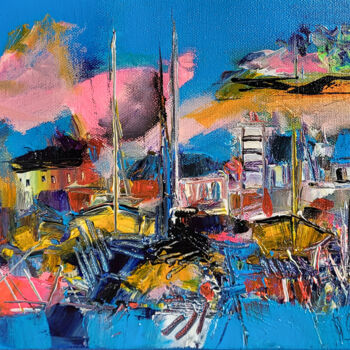 "Vainqueur des nuages" başlıklı Tablo Muriel Cayet tarafından, Orijinal sanat, Akrilik Ahşap Sedye çerçevesi üzerine monte e…