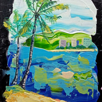 Peinture intitulée "Ala Moana Beach. Ha…" par Ksenia Tsyganyuk, Œuvre d'art originale, Acrylique